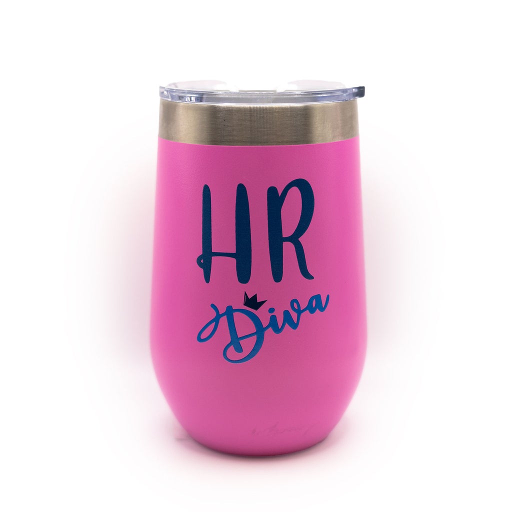 HR Diva 16oz Pink Wine Tumbler