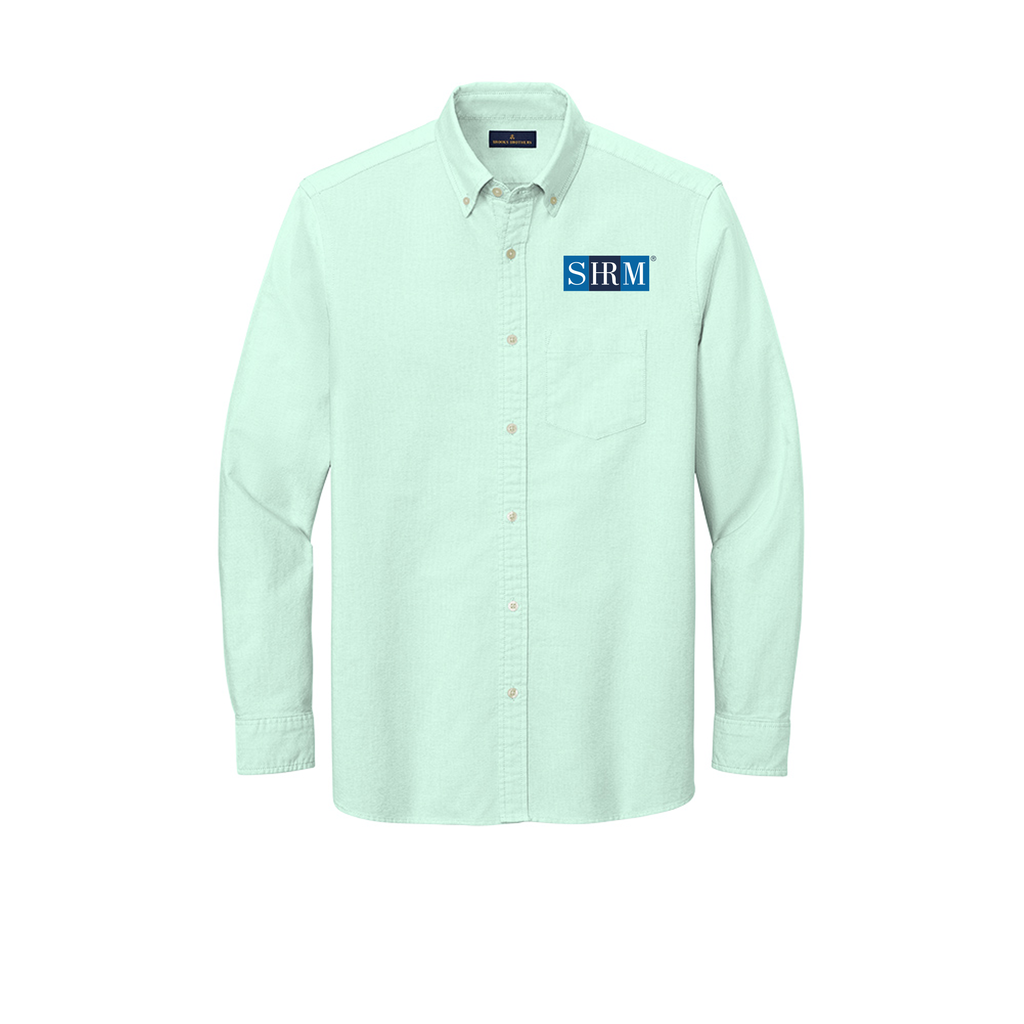 SHRM Brooks Brothers Pastel Green Oxford Shirt